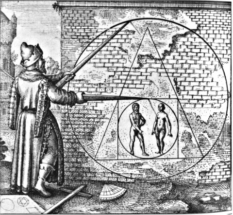 This image comes from Michael Maier's 1618 treatise on alchemy. It combines music, image and text to communicate alchemical knowledge to adepts. Note the combination of Pythagorean imagery with alchemical practice.