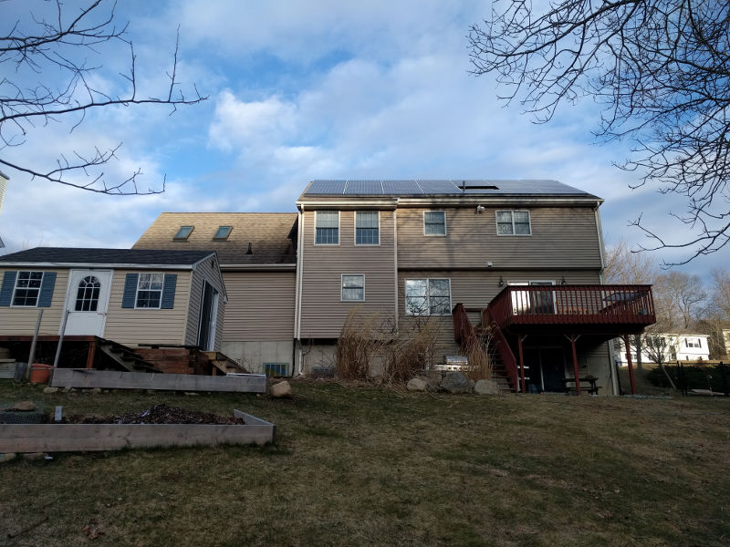 325 watt panasonic solar Panels on back of house