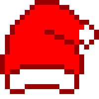 pixel art style santa hat